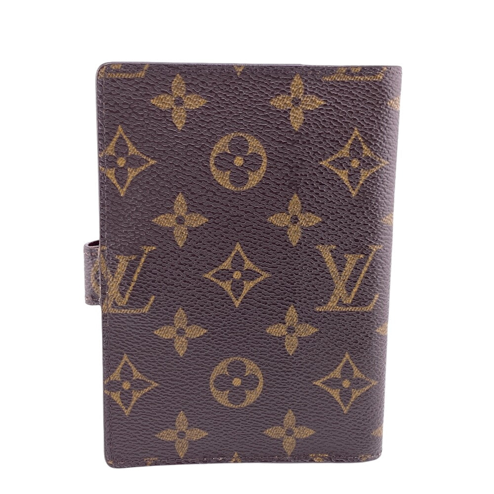 LOUIS VUITTON Notebook cover R20005 leather Brown Monogram Agenda PM(Unisex)