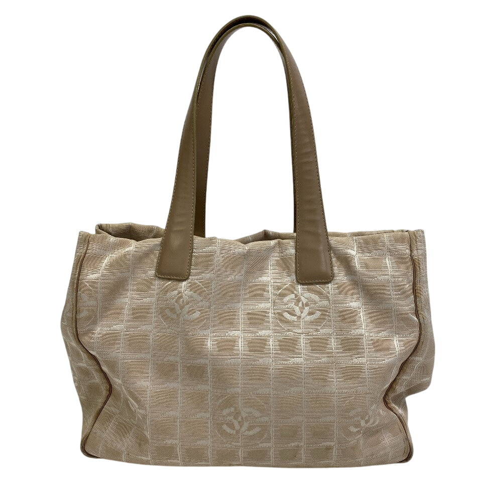 CHANEL Tote Bag Nylon, Leather beige New Travel Line Tote MM