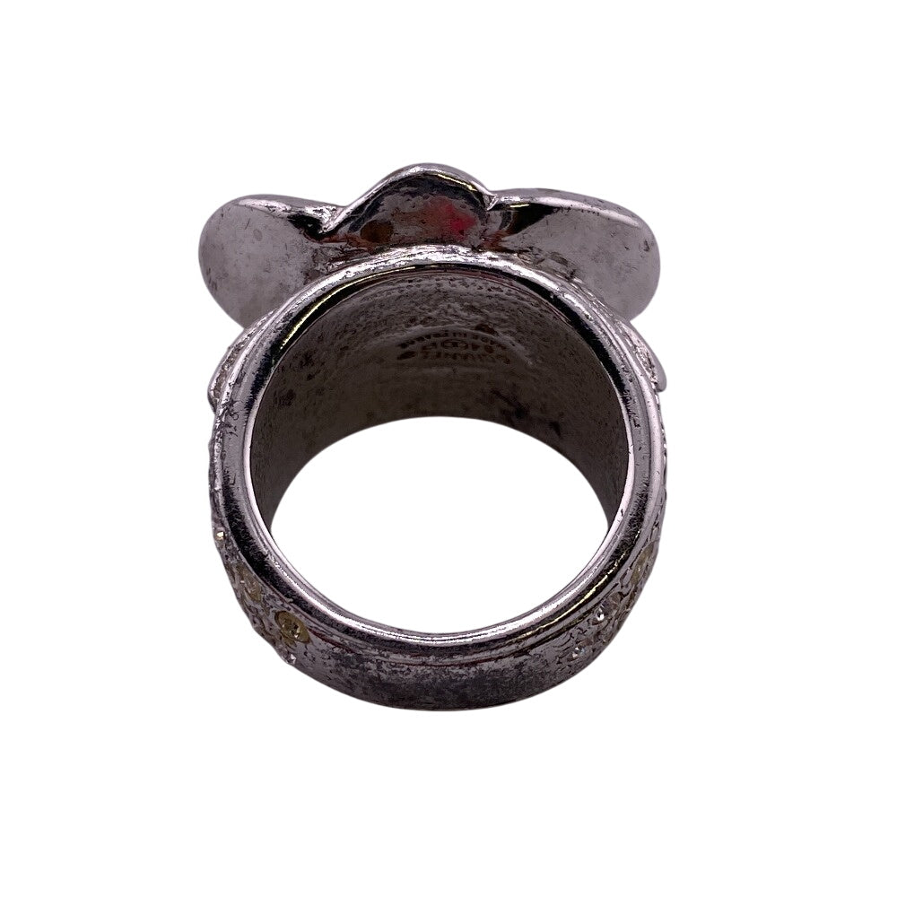 CHANEL Ring Rhinestone Orange Camelia 12Ã¥ÂÂ·