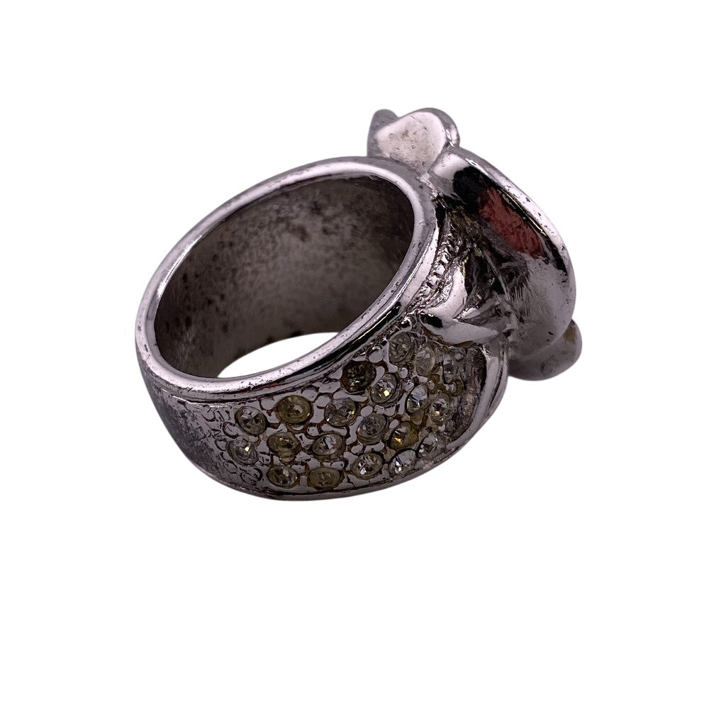 CHANEL Ring Rhinestone Orange Camelia 12Ã¥ÂÂ·