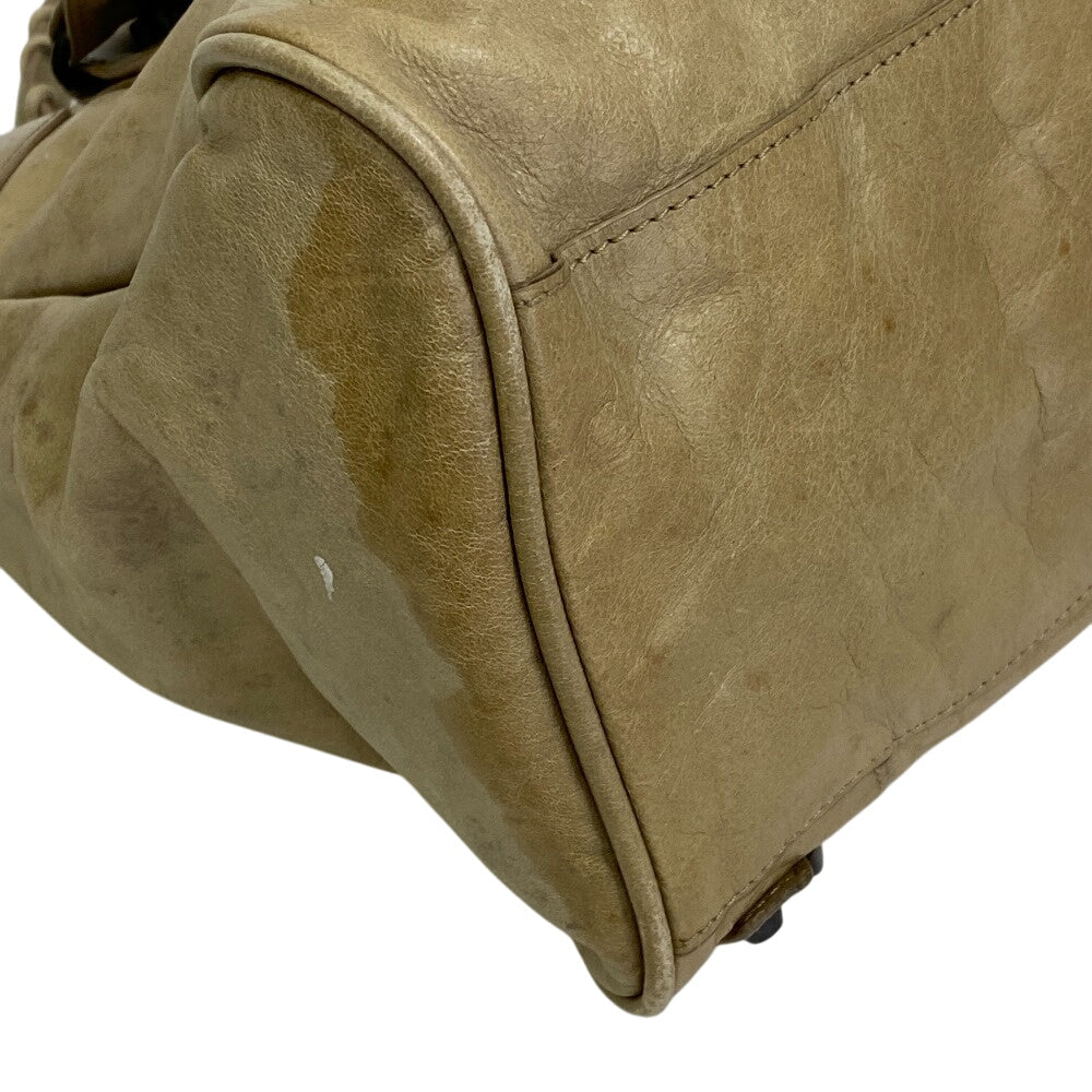 BALENCIAGA Handbag 309544 leather beige Giant Mini City