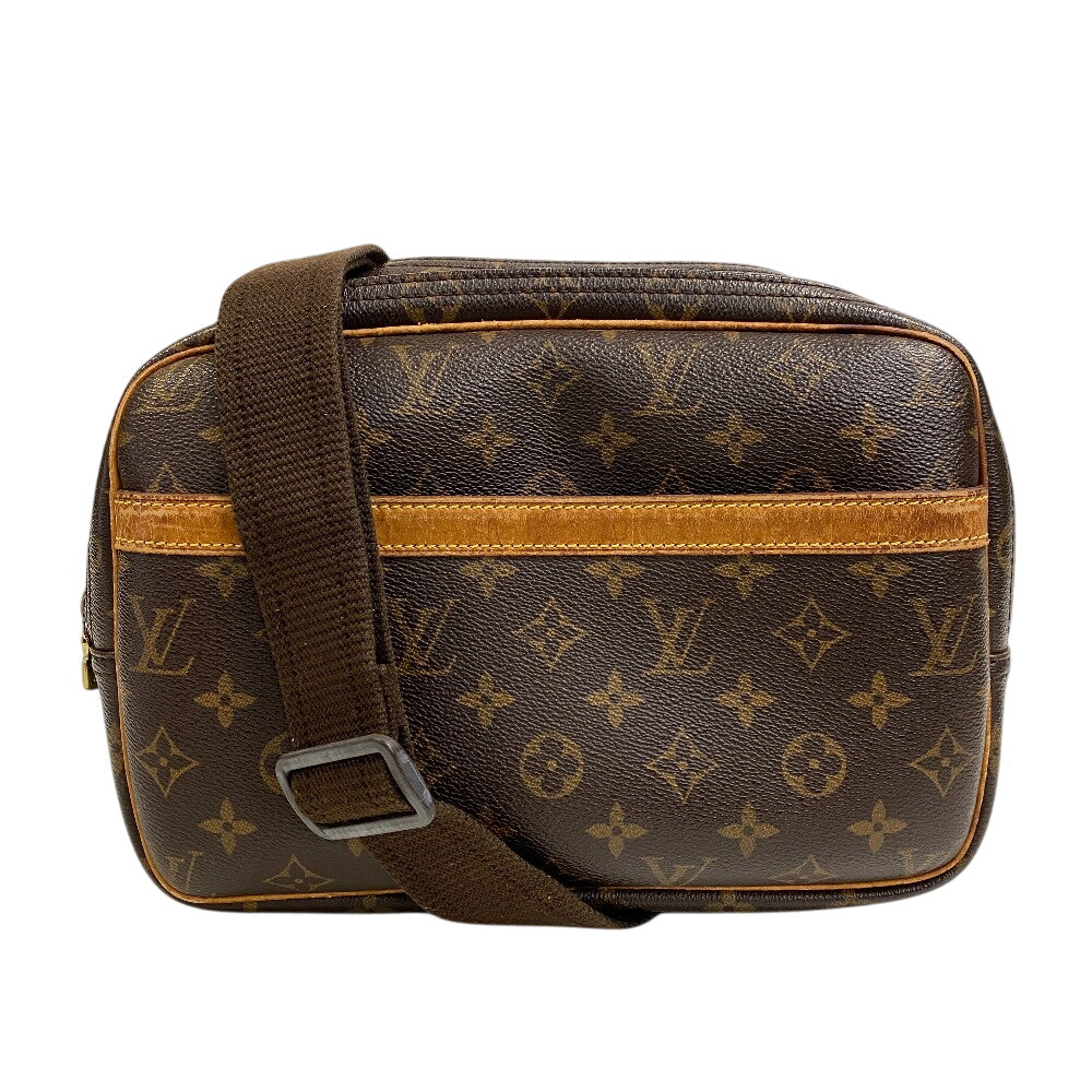 LOUIS VUITTON Shoulder Bag M45254 leather Brown Monogram Reporter PM