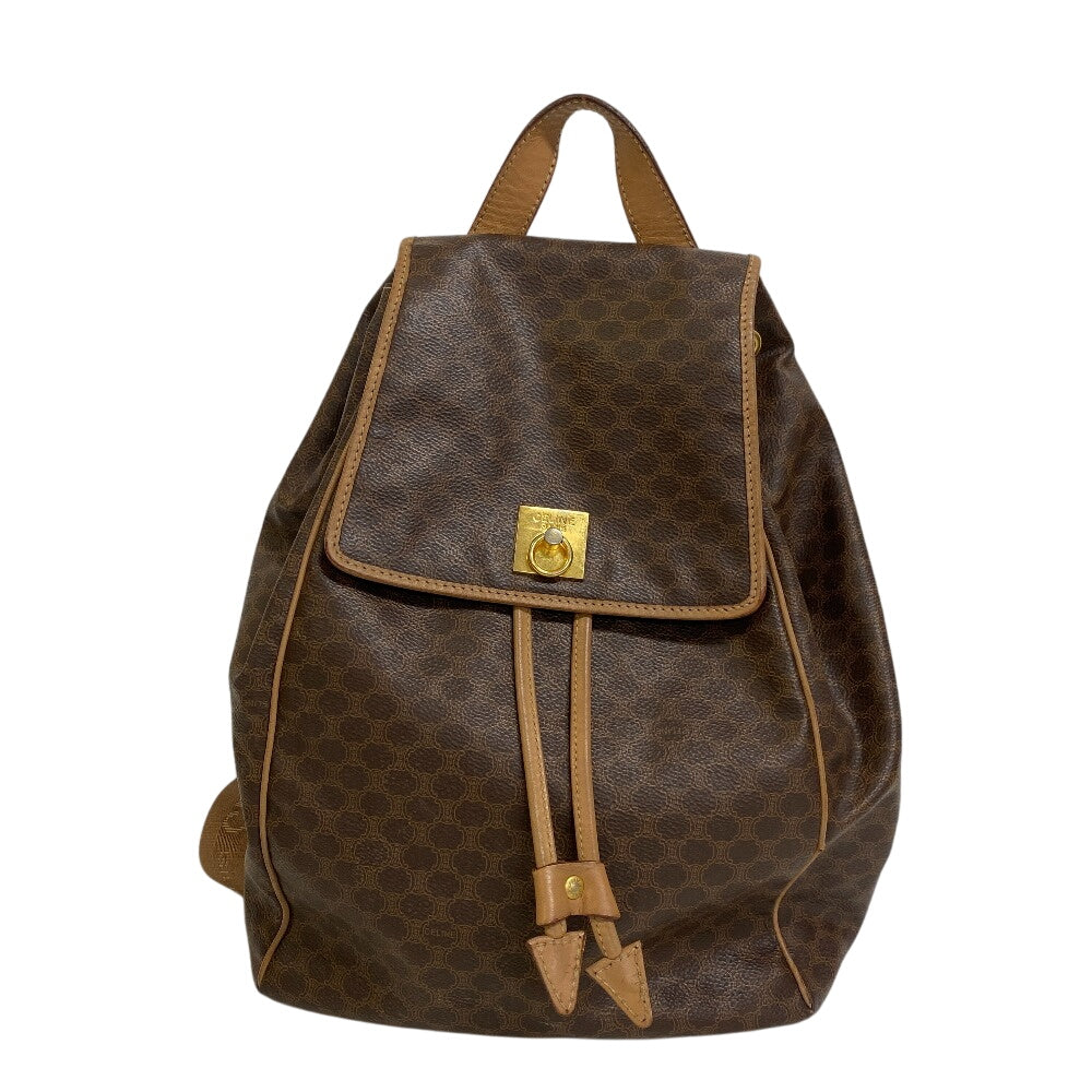 CELINE Backpack leather Brown Macadam