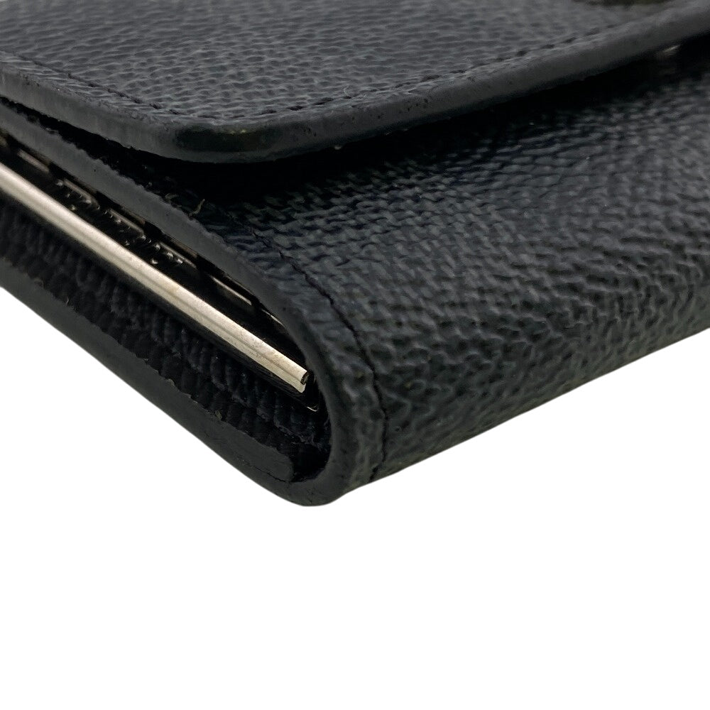 LOUIS VUITTON Key case Key holder  N62662 leather black Damier Grafitte Multicles6