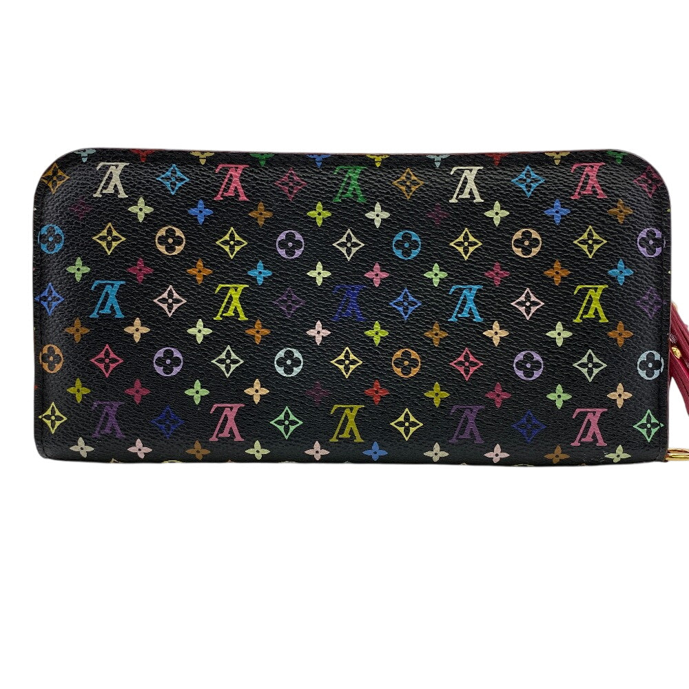 LOUIS VUITTON Long Wallet Purse M93754 leather black Monogram multicolor Portefeuille Ansolit