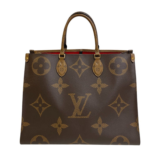 LOUIS VUITTON Tote Bag M45320 leather Brown Monogram Giant On-the-go GM