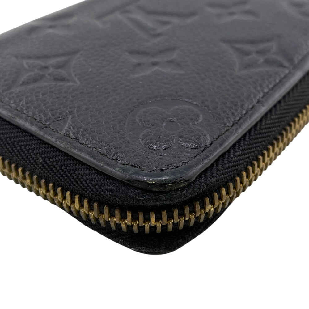LOUIS VUITTON Long Wallet Purse M60171 leather black Monogram Unplant Portefeuille Clemence