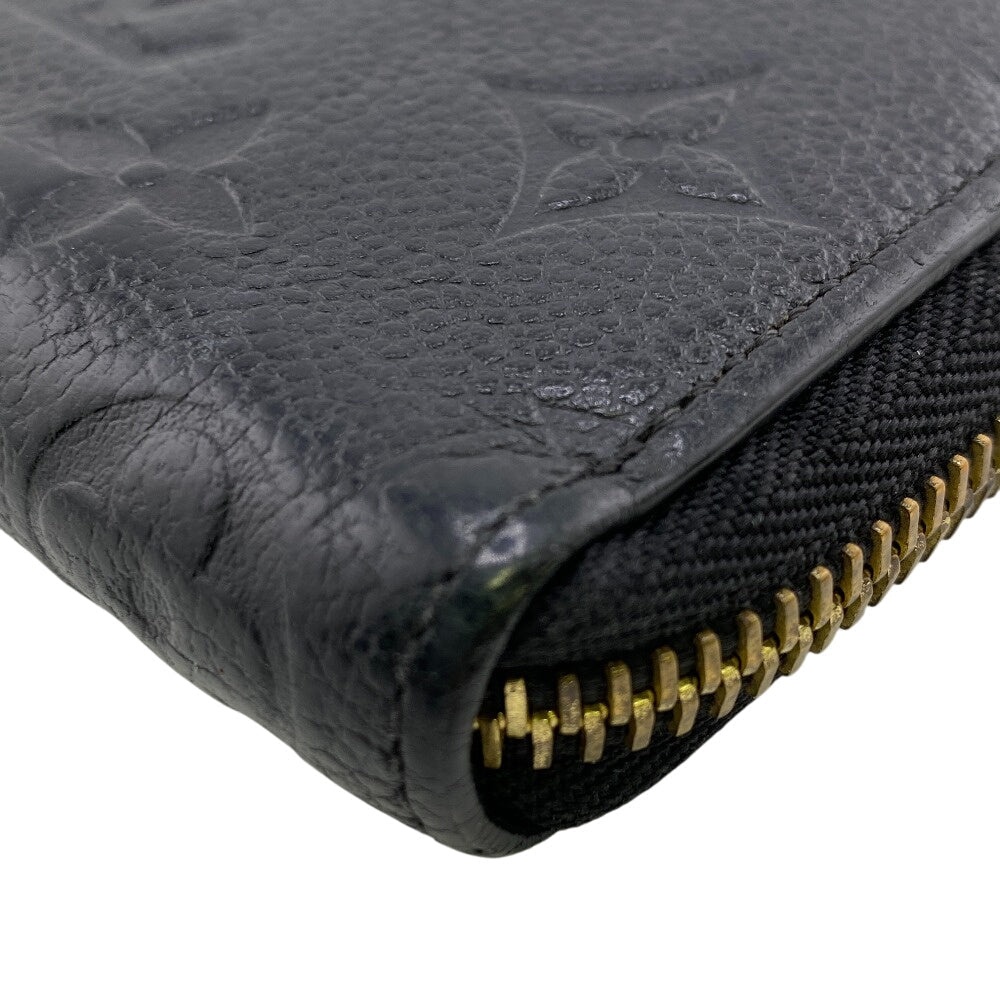 LOUIS VUITTON Long Wallet Purse M60171 leather black Monogram Unplant Portefeuille Clemence