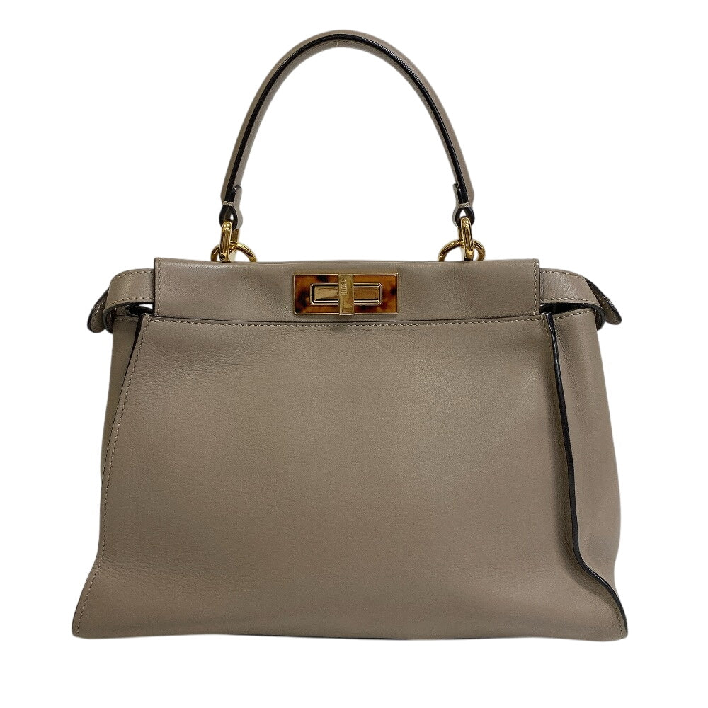 FENDI Handbag 8BN290 leather gray Peek-a-boo regular