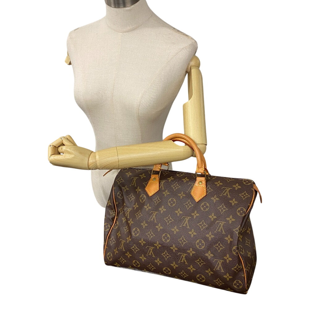 LOUIS VUITTON Boston Duffel bag M41524 leather Brown Monogram Speedy 35