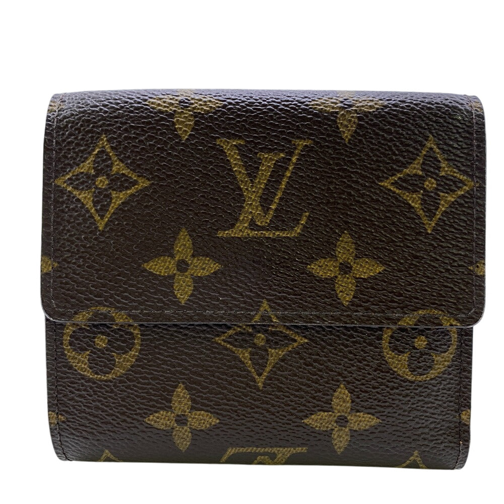 LOUIS VUITTON Tri-fold wallet M61654 leather Brown Monogram Ellies