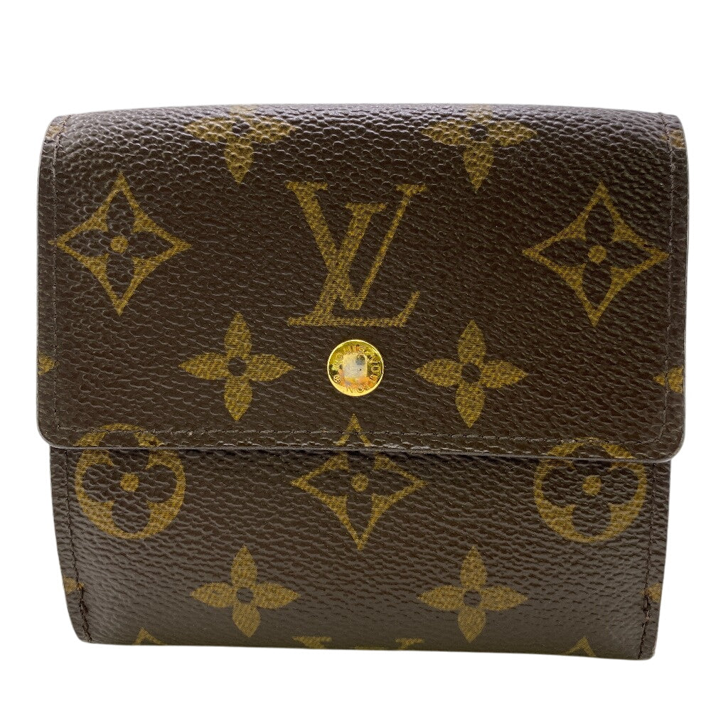 LOUIS VUITTON Tri-fold wallet M61654 leather Brown Monogram Ellies