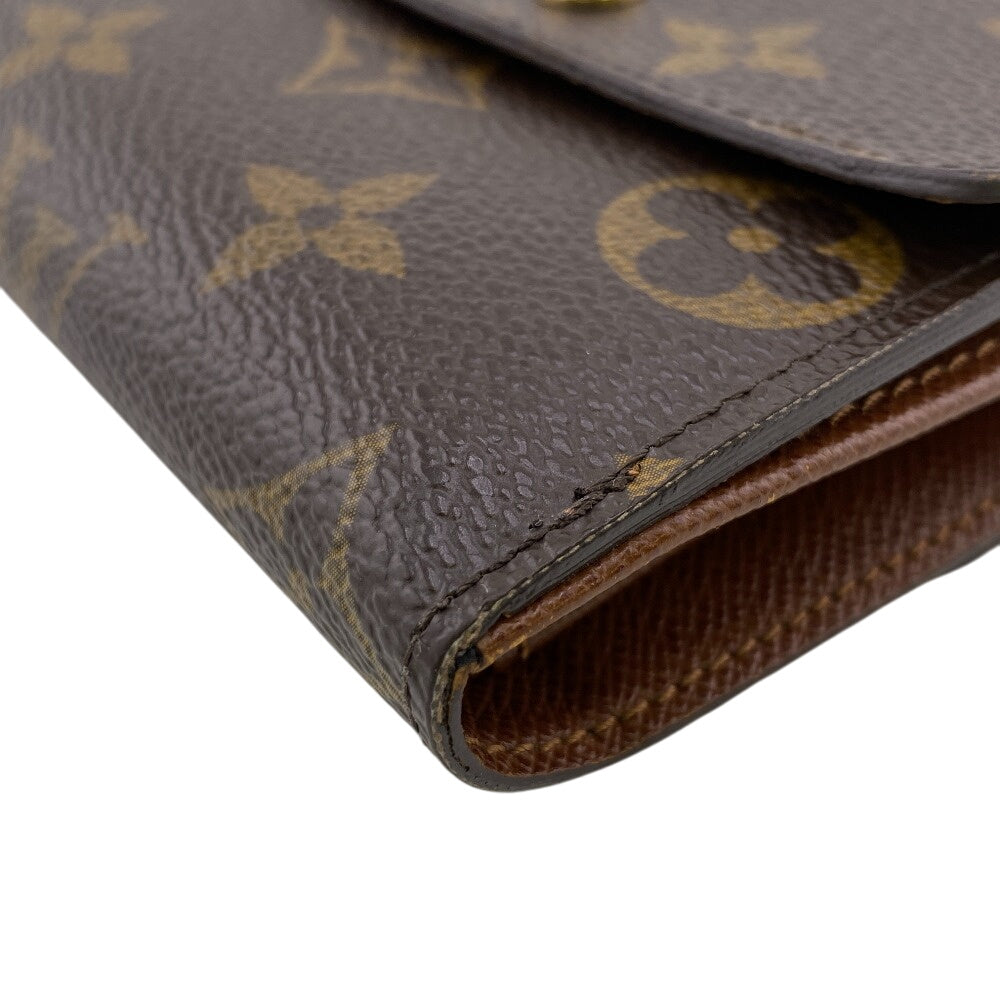 LOUIS VUITTON Tri-fold wallet M61654 leather Brown Monogram Ellies
