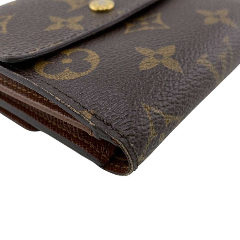 LOUIS VUITTON Tri-fold wallet M61654 leather Brown Monogram Ellies
