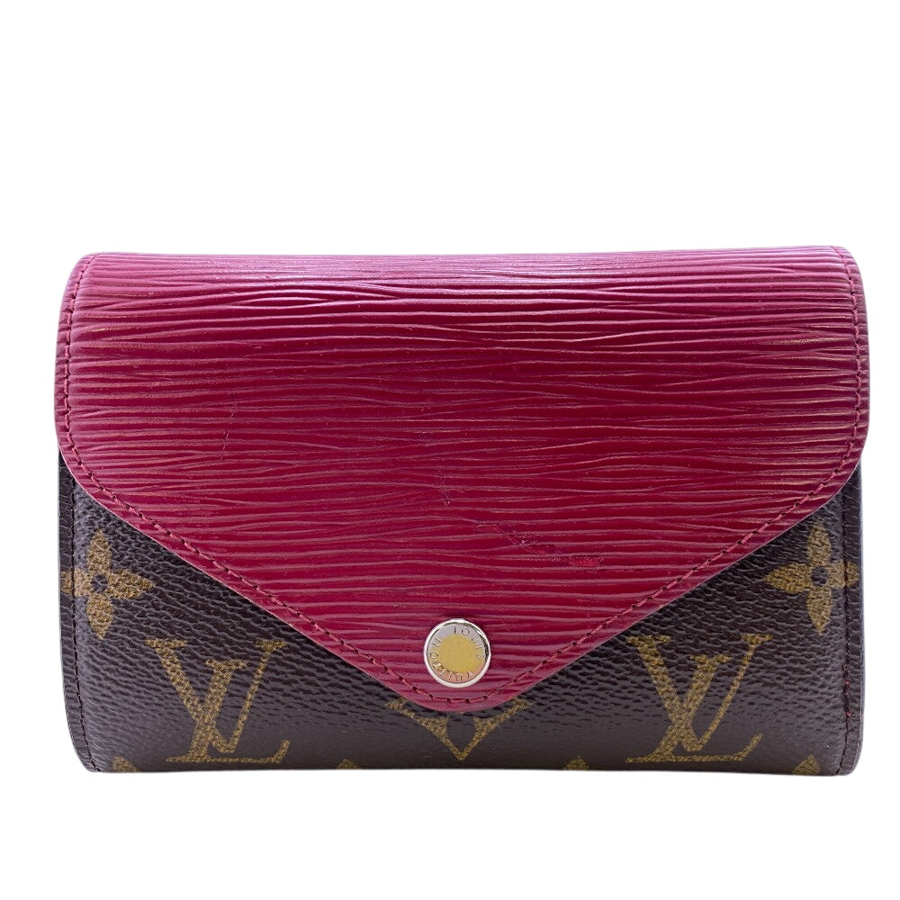 LOUIS VUITTON Tri-fold wallet M60494 leather Brown Monogram Portefeuille Marie Lou