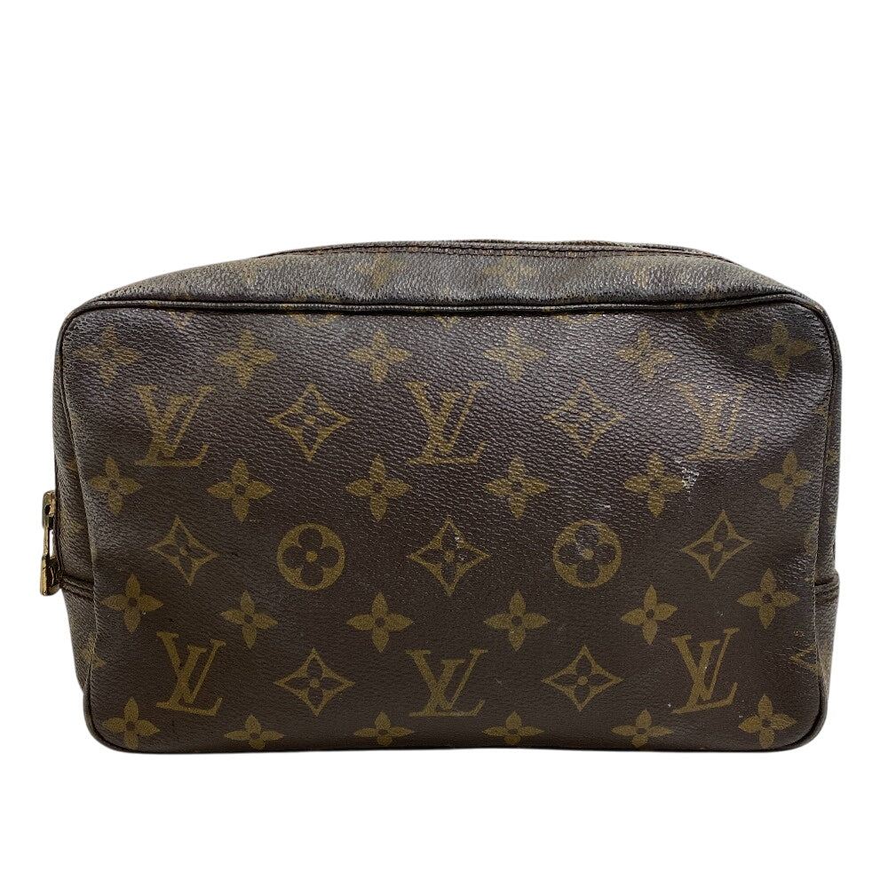LOUIS VUITTON business bag M47524 leather Brown Monogram Trousse Toilette 23