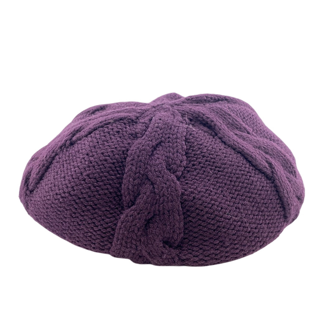 LOUIS VUITTON beret M72705 wool purple LV logo Belle Colombia