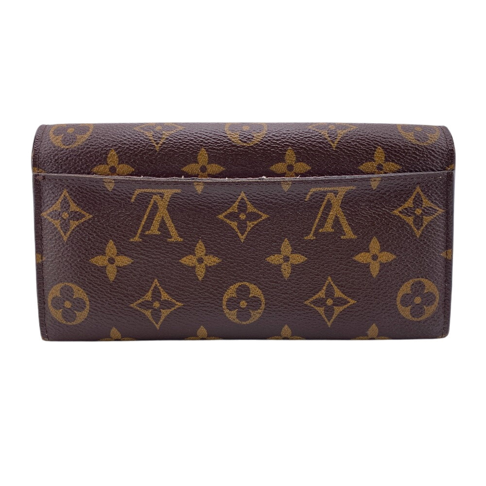 LOUIS VUITTON Long Wallet Purse M62235 leather Brown Monogram Portefeuille Sarah