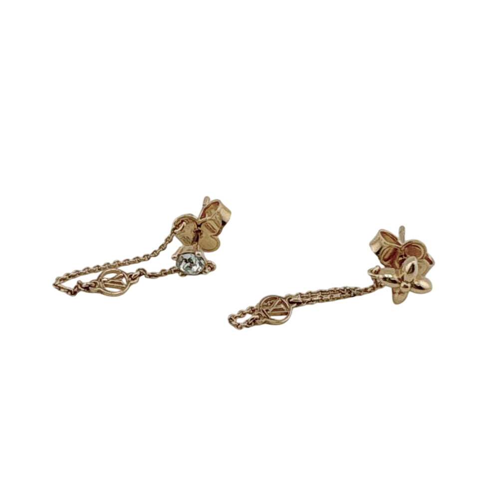 LOUIS VUITTON Pierce M00390 Gold Plated gold Bookreuil Petit Louis