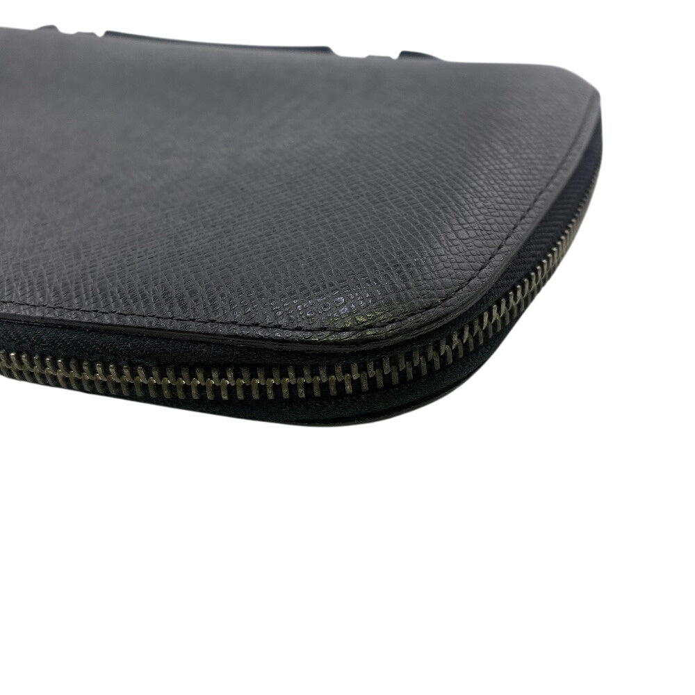 LOUIS VUITTON Long Wallet Purse M30652 leather black Taiga Organizer Atoll