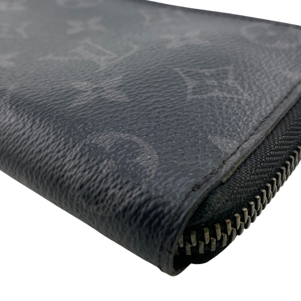 LOUIS VUITTON Long Wallet Purse M62295 leather black Monogram Eclipse Vertical