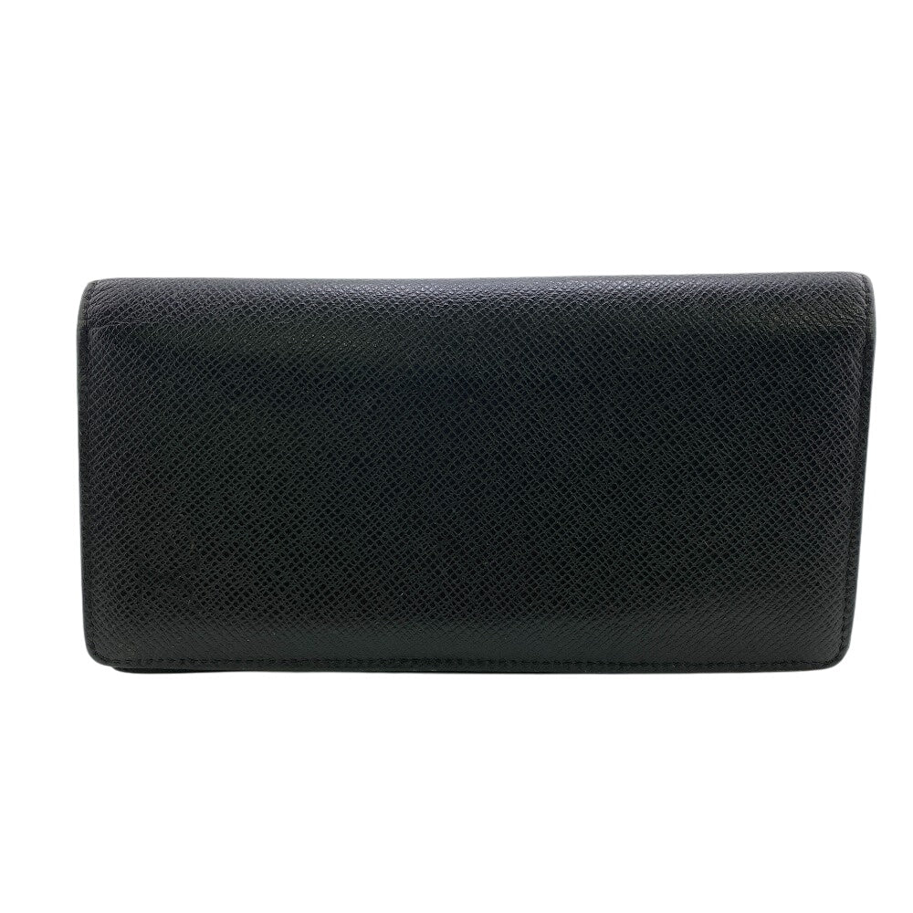 LOUIS VUITTON Long Wallet Purse M30501 leather black Taiga Portefeuille Braza