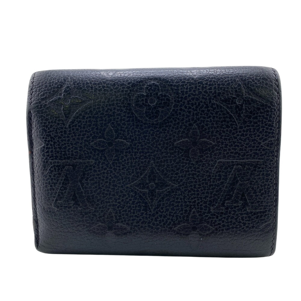 LOUIS VUITTON Tri-fold wallet M64577 Monogram Empreinte , Leather Navy Ann Platt Portefeuille Victorine