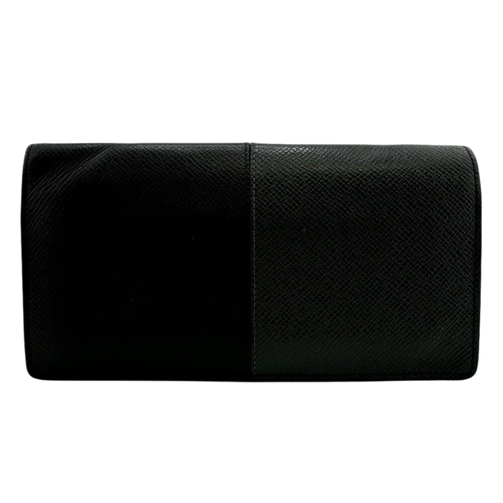 LOUIS VUITTON Long Wallet Purse M30715 Taiga, Leather black Taiga Portefeuille BrazzaNM
