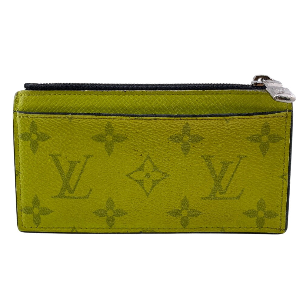LOUIS VUITTON Card Case M30950 Monogram Neon yellow Taigalama Coin card holder