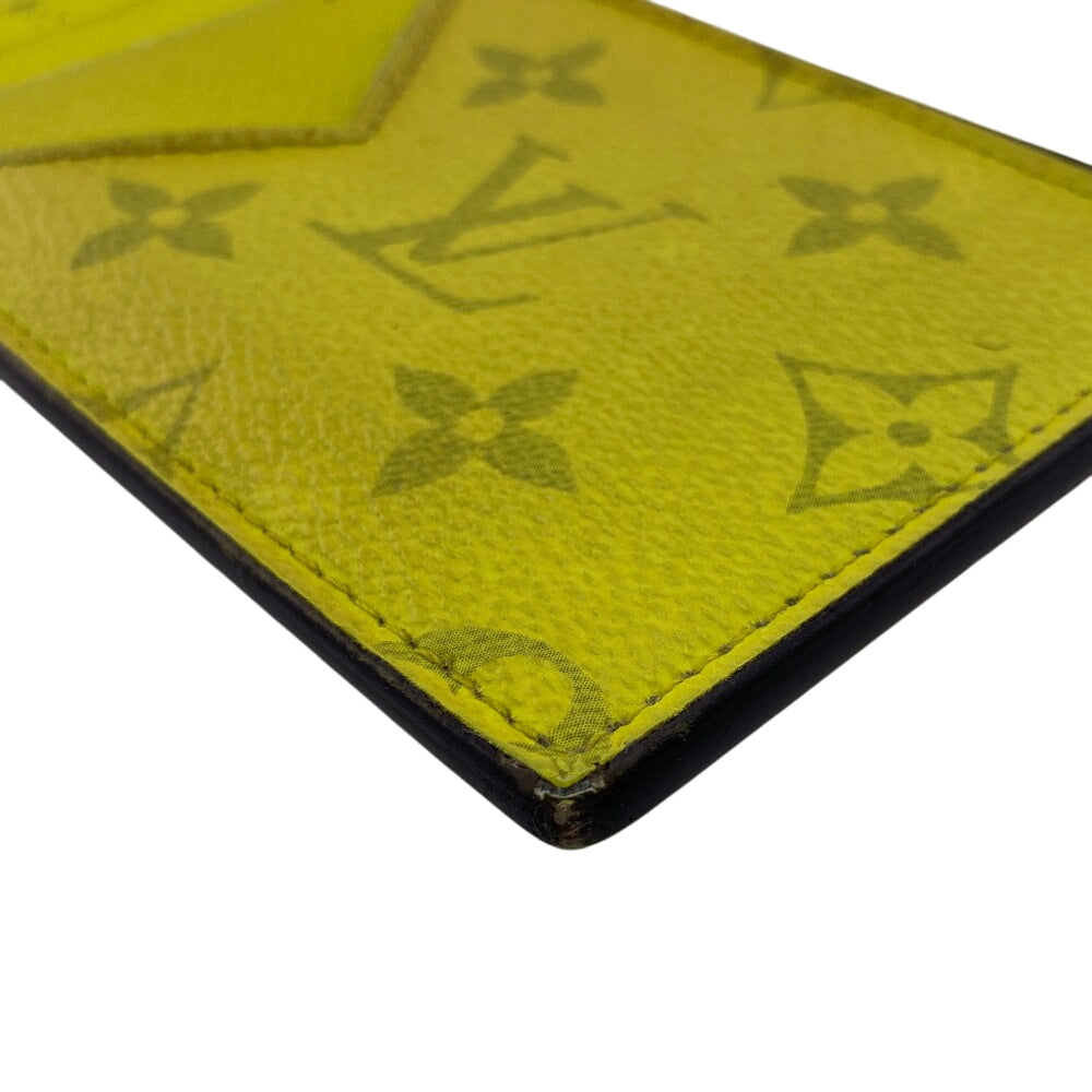 LOUIS VUITTON Card Case M30950 Monogram Neon yellow Taigalama Coin card holder