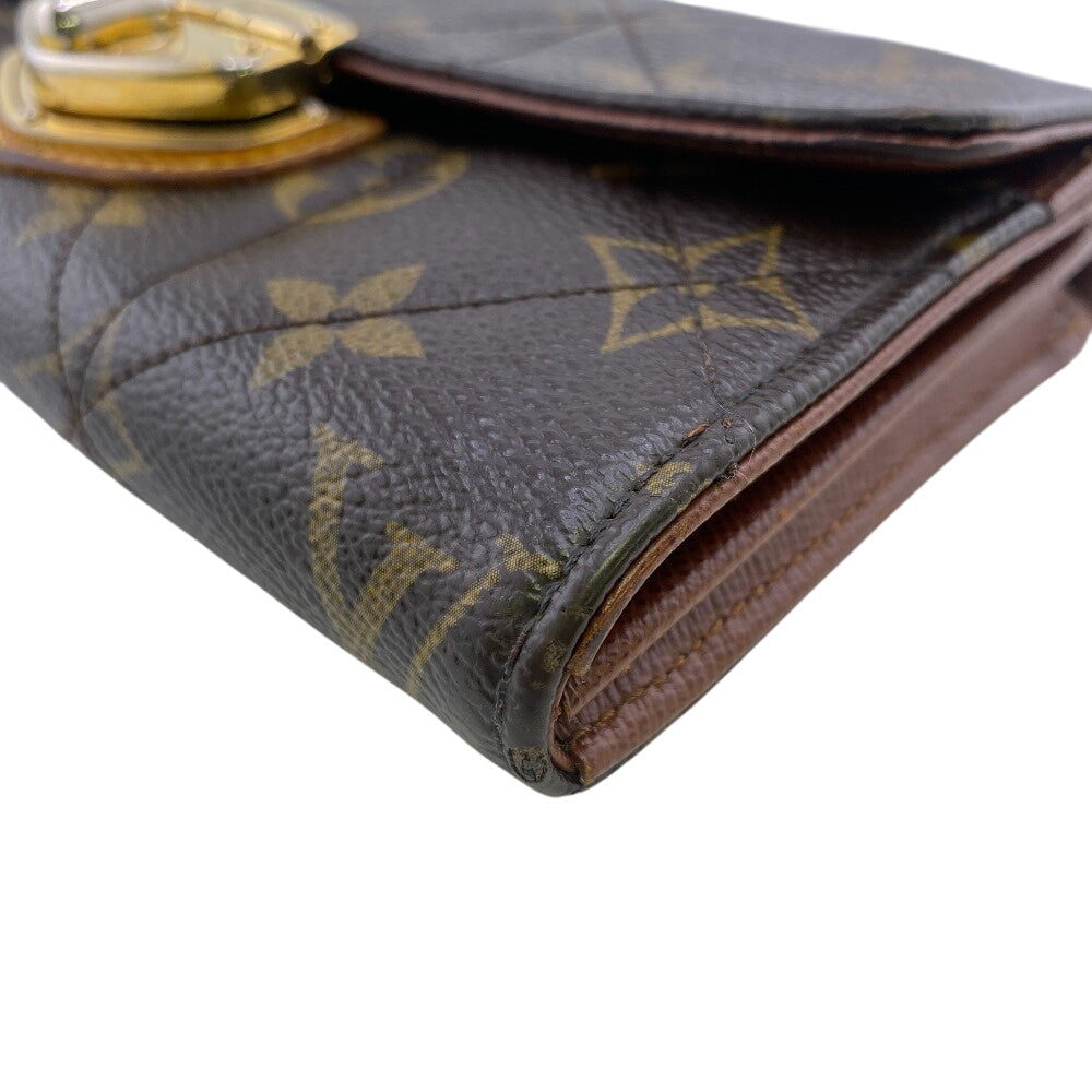 LOUIS VUITTON Long Wallet Purse M66556 leather Brown Monogram Etoile Portefeuille Sarah