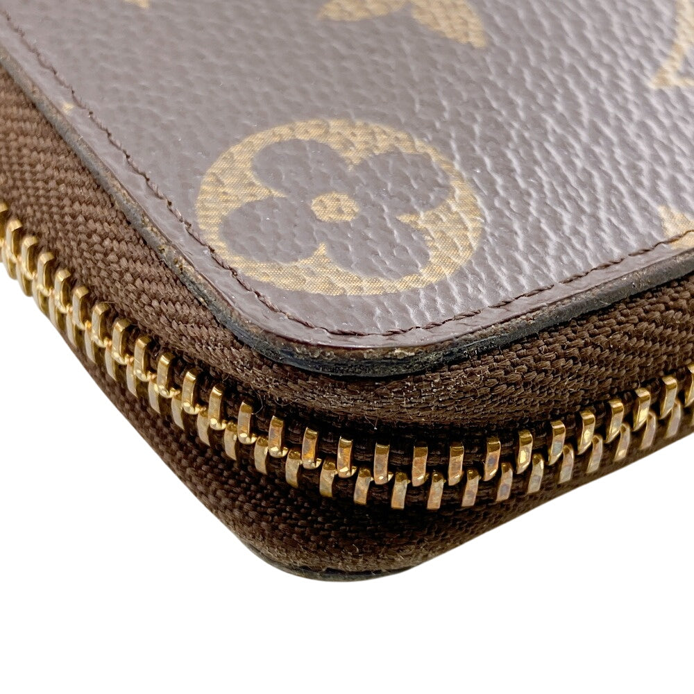 LOUIS VUITTON Long Wallet Purse M60742 leather Brown Monogram Portefeuille Clemence