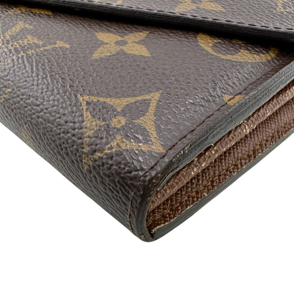 LOUIS VUITTON Long Wallet Purse M60531 leather Brown Monogram Feuillesara