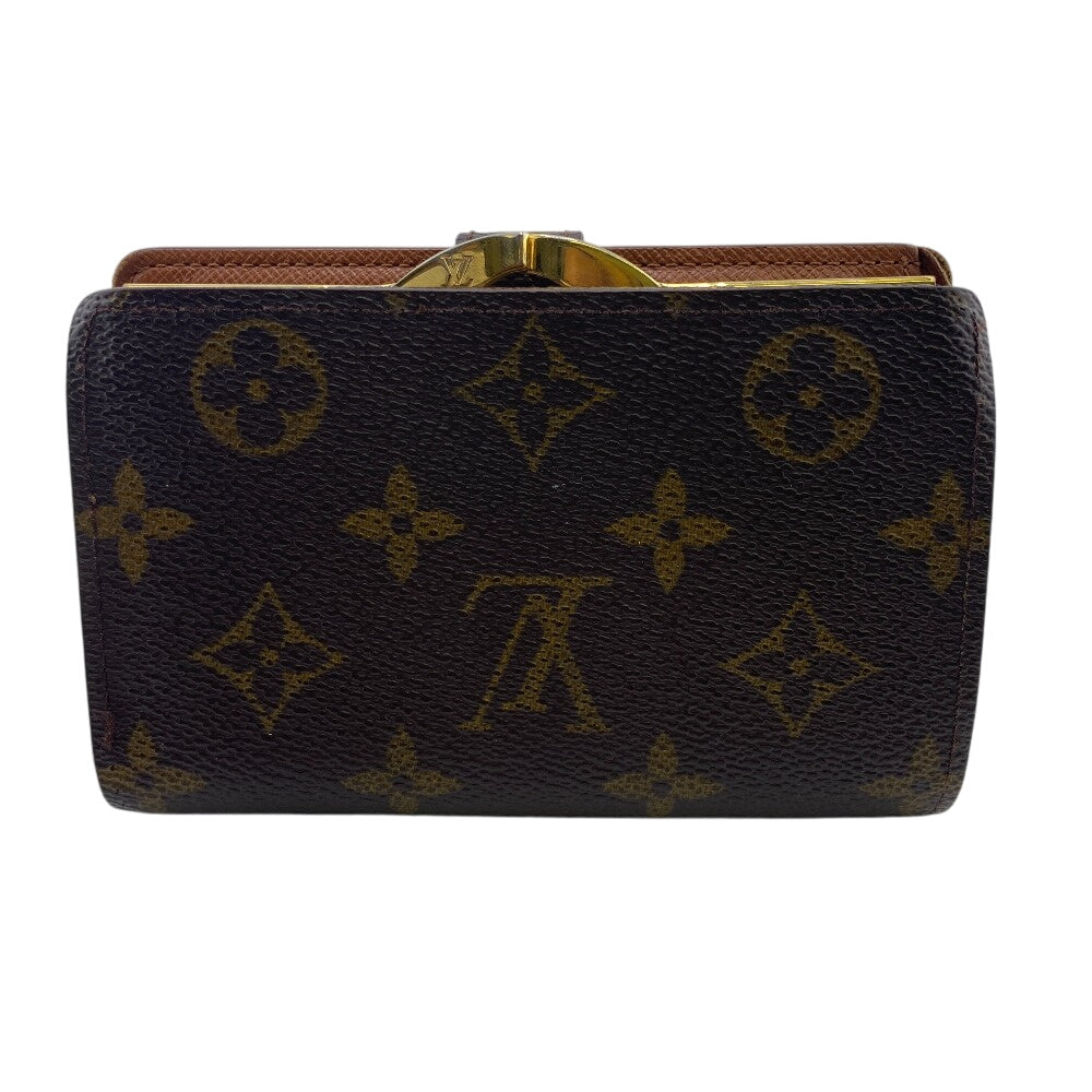 LOUIS VUITTON Bifold Wallet M61663 leather Brown Monogram Porto Monet Wienois
