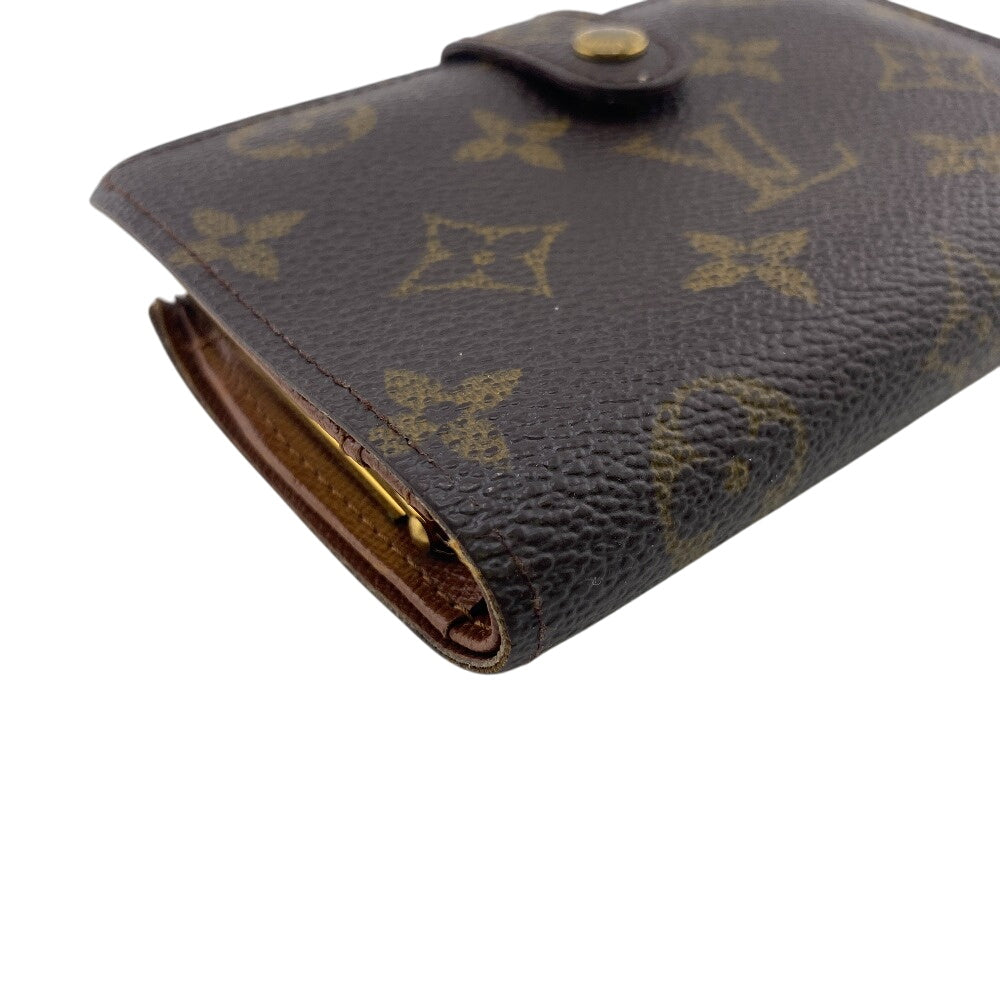 LOUIS VUITTON Bifold Wallet M61663 leather Brown Monogram Porto Monet Wienois