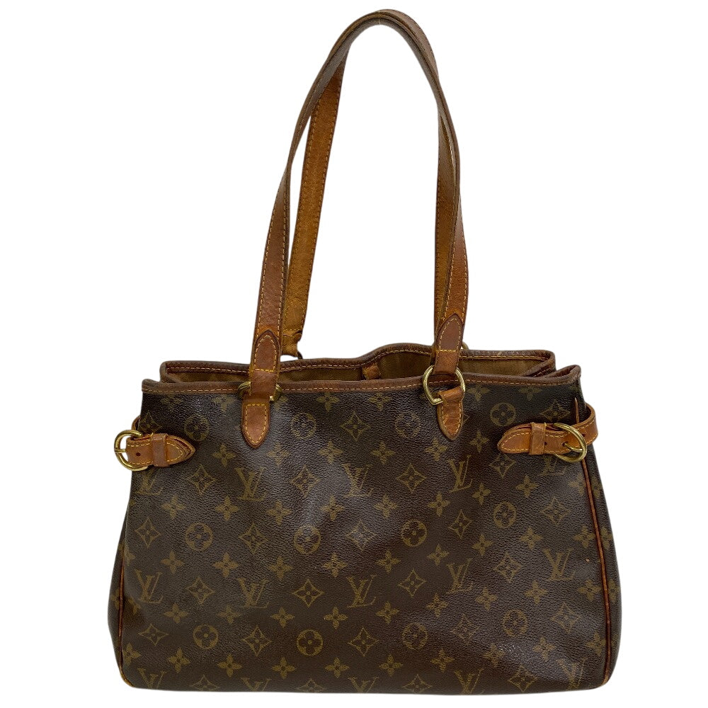 LOUIS VUITTON Tote Bag M51154 Monogram, Leather Brown Monogram Batignolles Horizontal