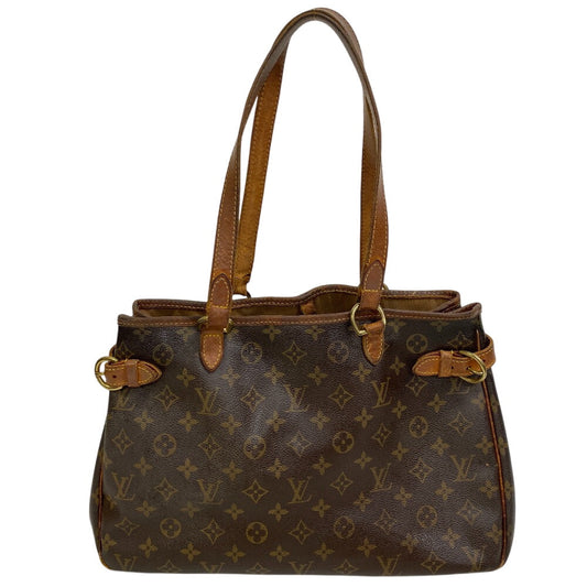 LOUIS VUITTON Tote Bag M51154 Monogram, Leather Brown Monogram Batignolles Horizontal