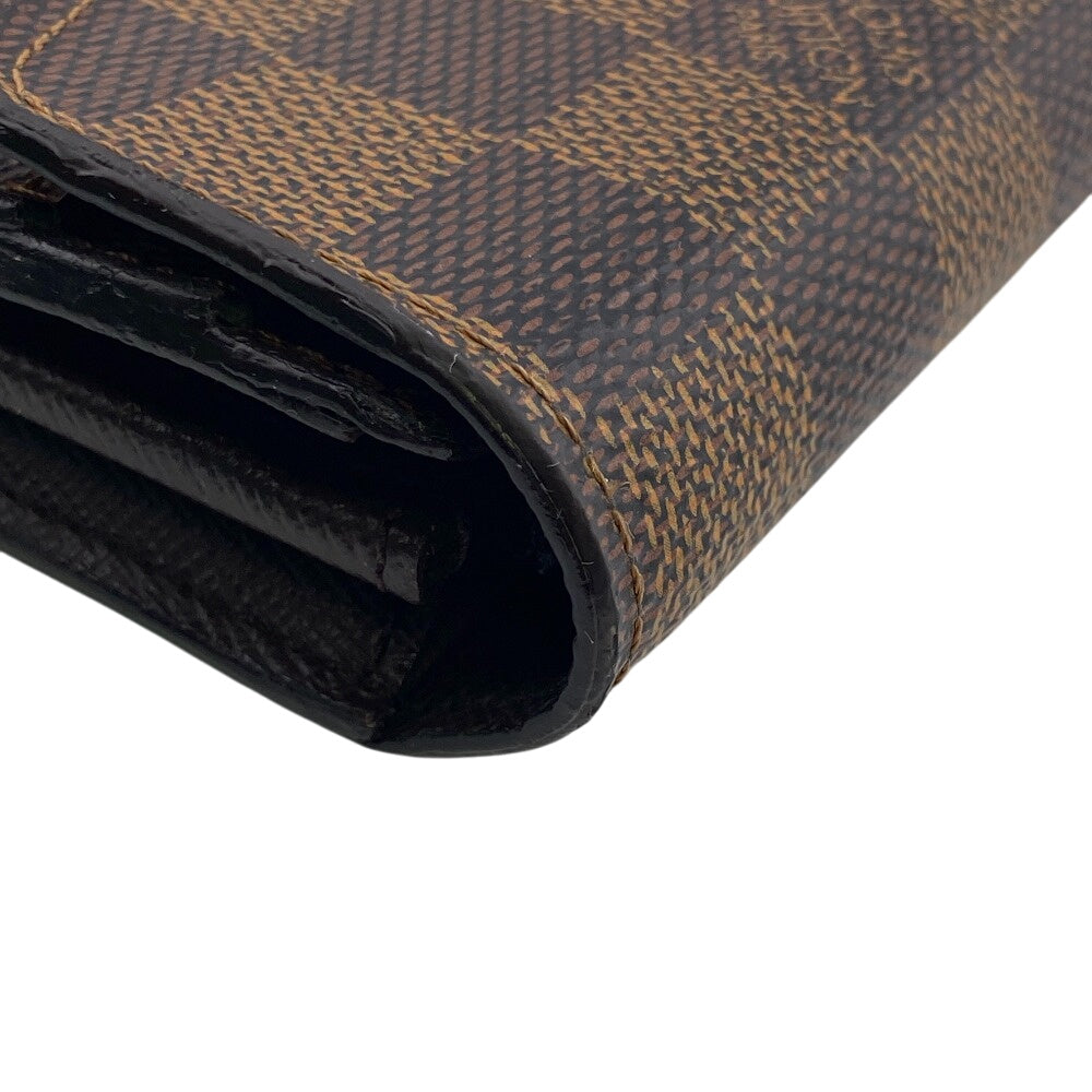 LOUIS VUITTON Long Wallet Purse N63209 leather Brown Damier Portefeuille Sarah