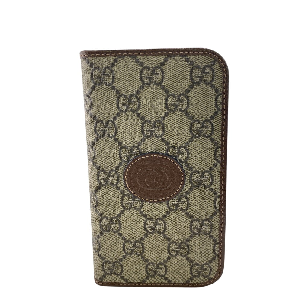 GUCCI iPhone case 760185 leather Brown GG Supreme