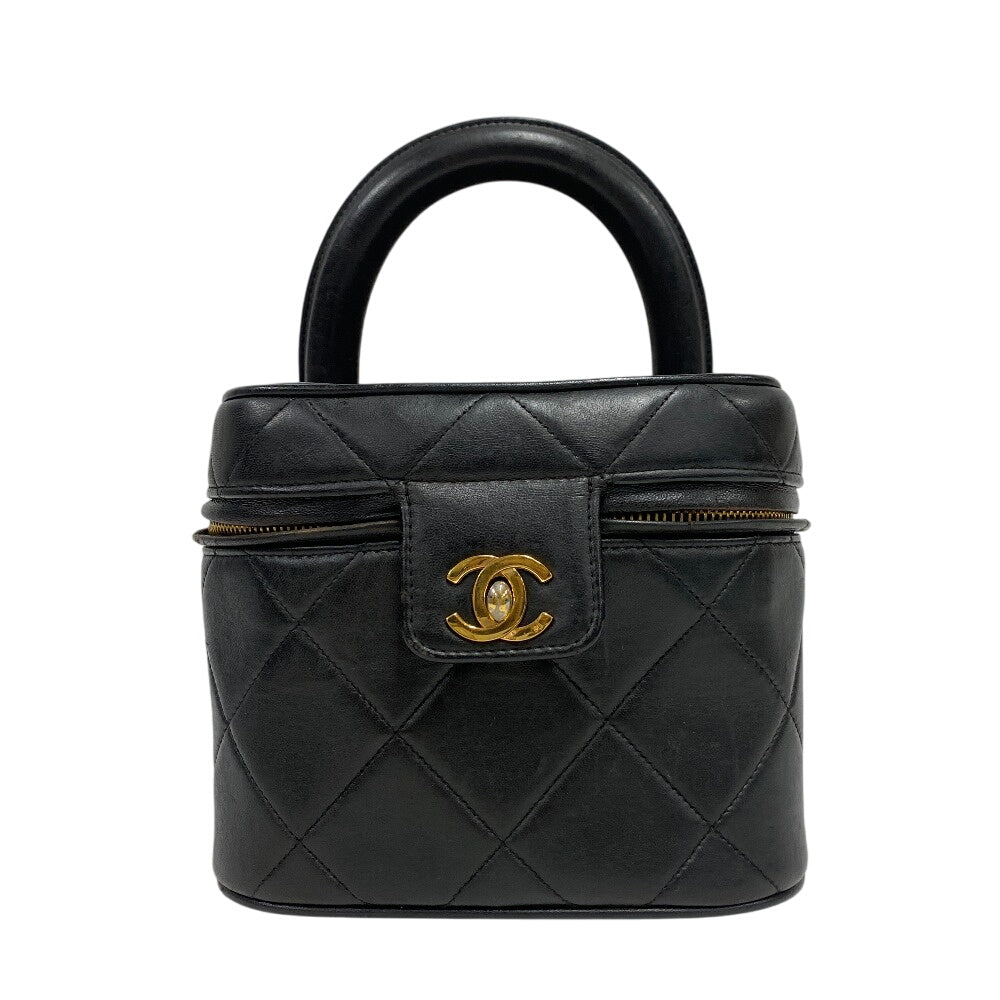 CHANEL Handbag leather black Matrasse