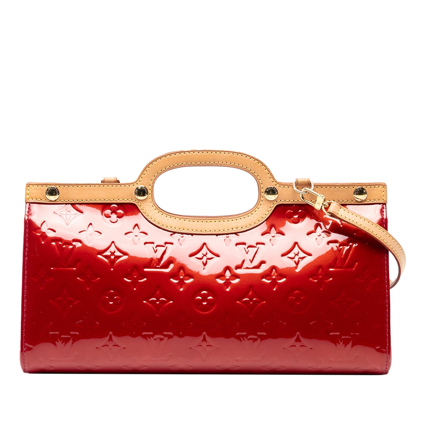 Red Louis Vuitton Monogram Vernis Roxbury Drive Satchel
