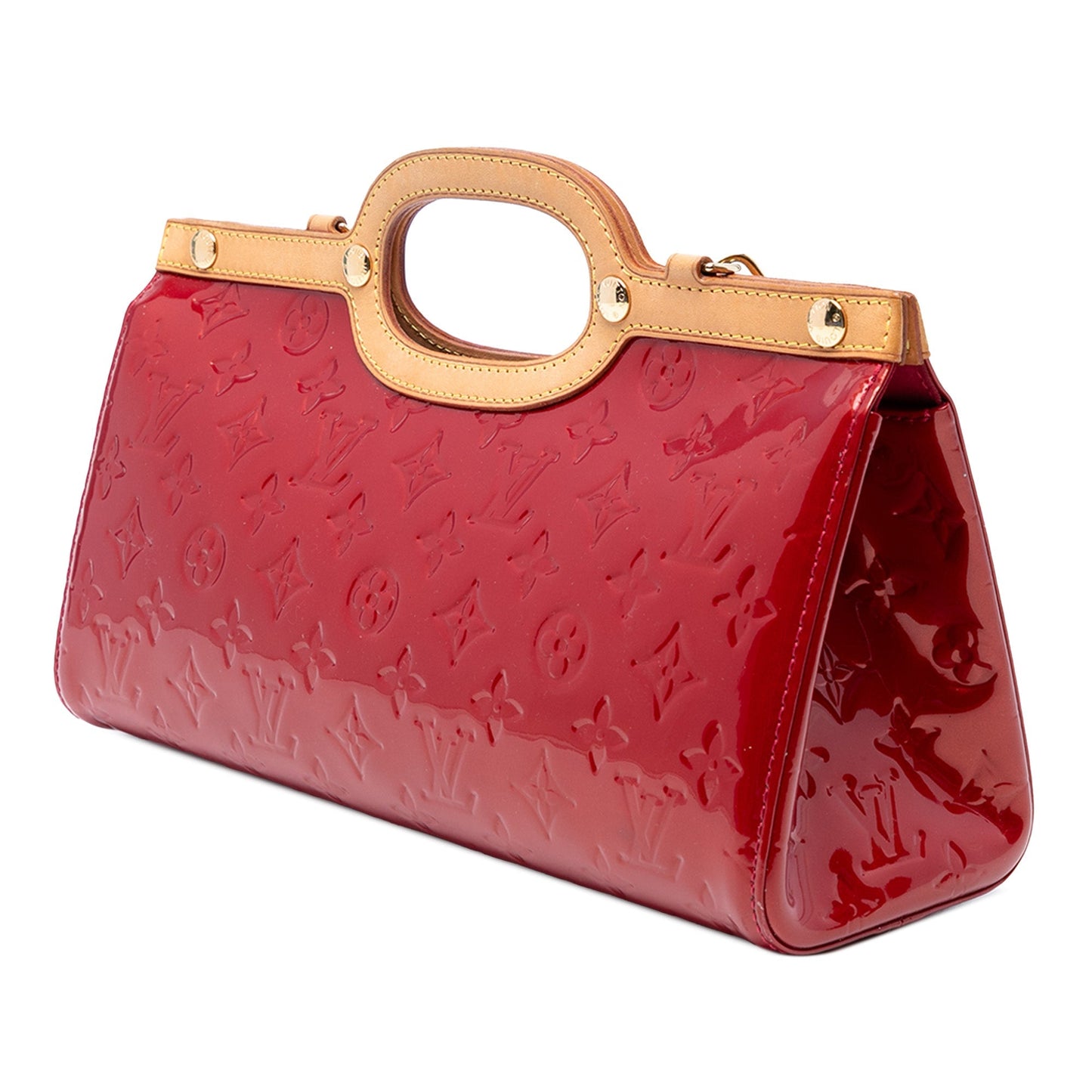 Red Louis Vuitton Monogram Vernis Roxbury Drive Satchel