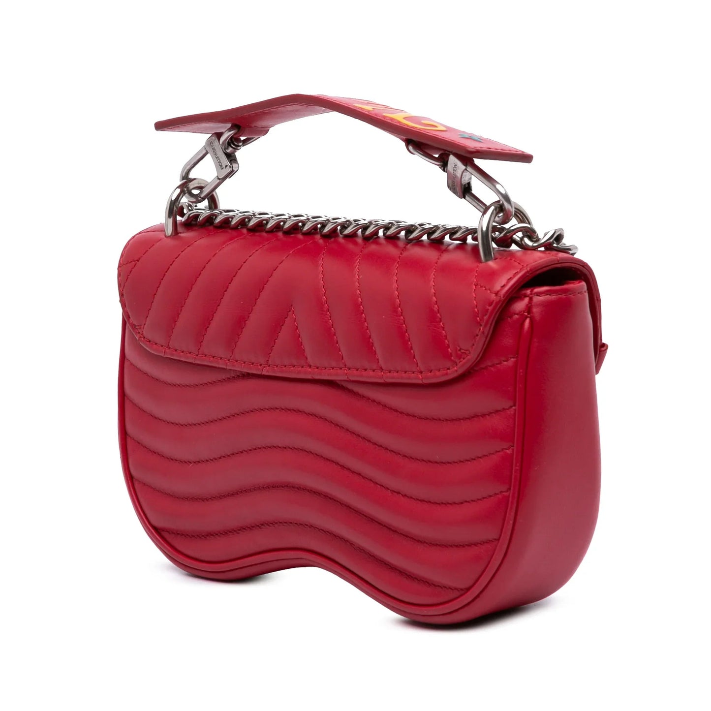 Red Louis Vuitton New Wave Chain Bag PM Satchel