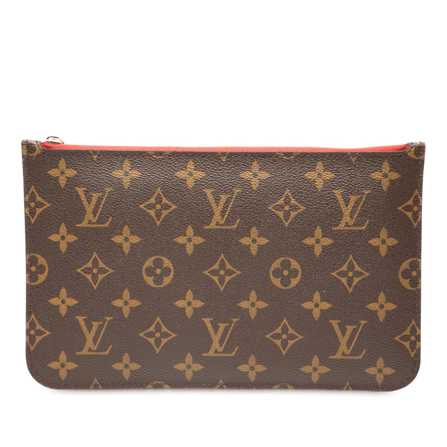 Brown Louis Vuitton Monogram Neverfull Pouch