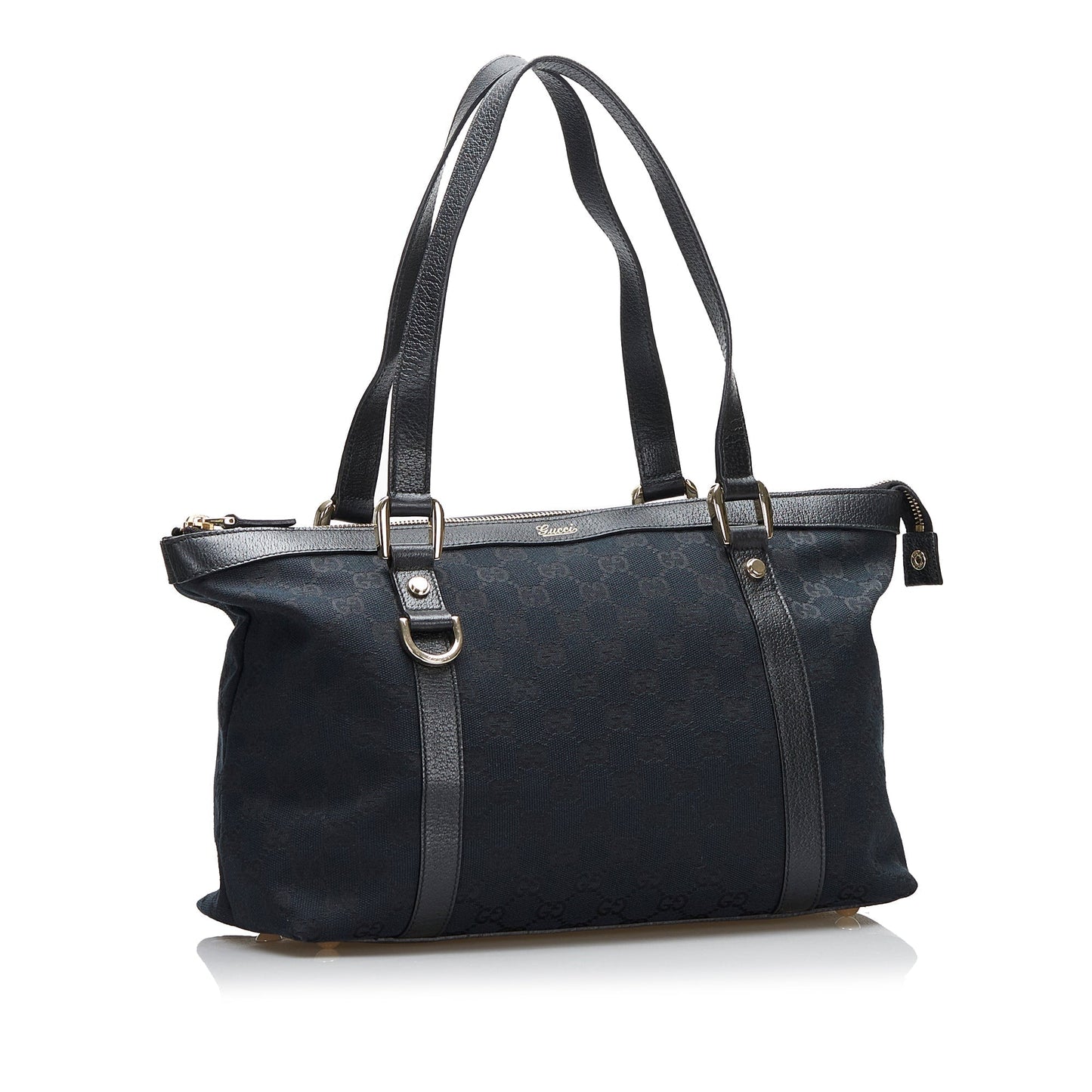 Gucci Abbey Leather Canvas Shoulder Bag Style 3