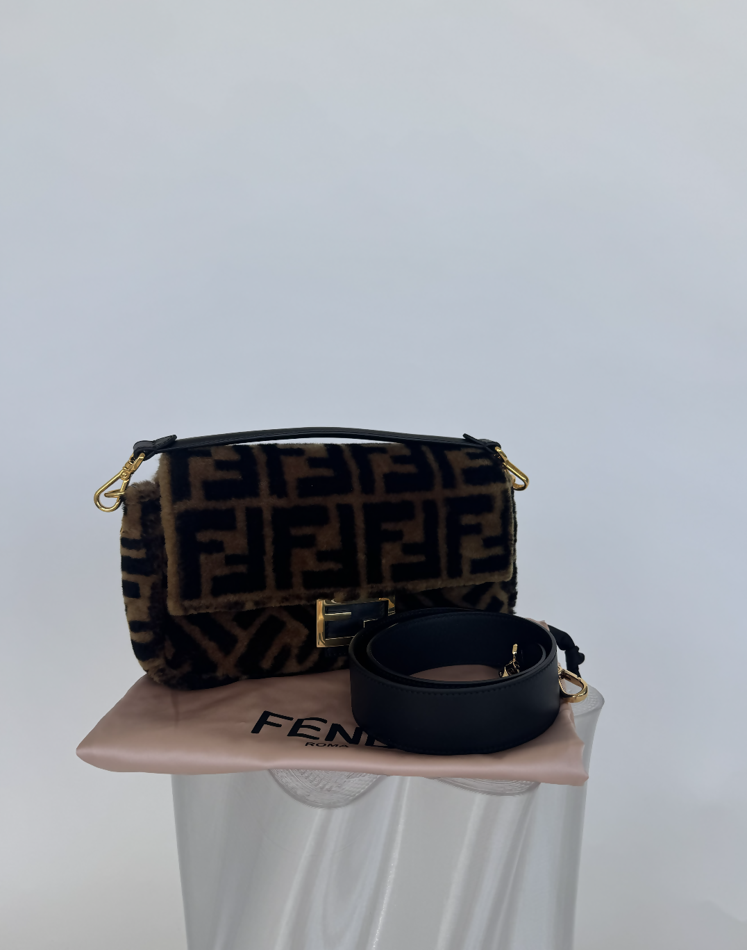 Fendi Zucca Shoulder Bag Brown