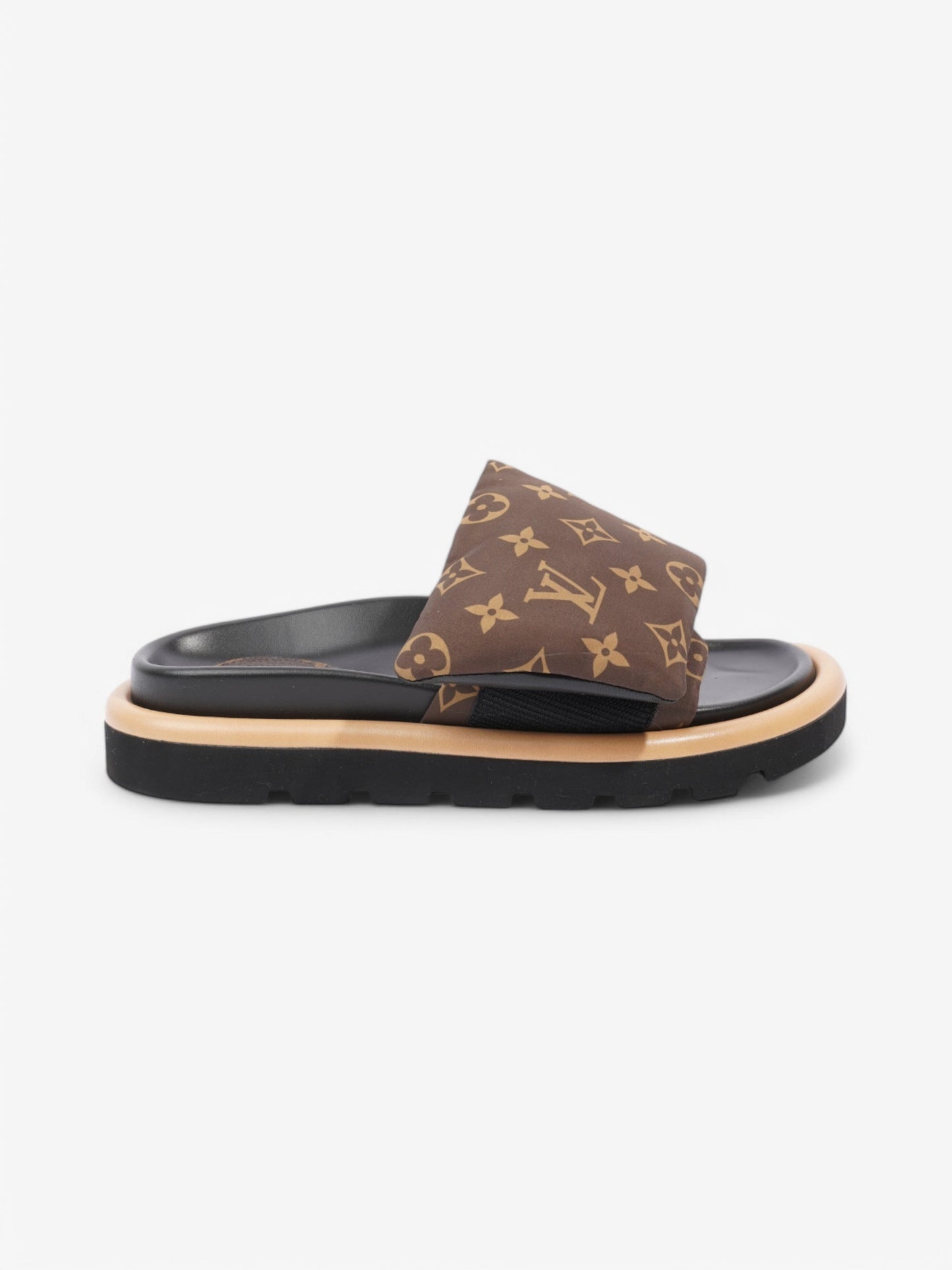 Louis Vuitton Pool Pillow Slides Brown / Beige  Nylon EU 38 UK 5
