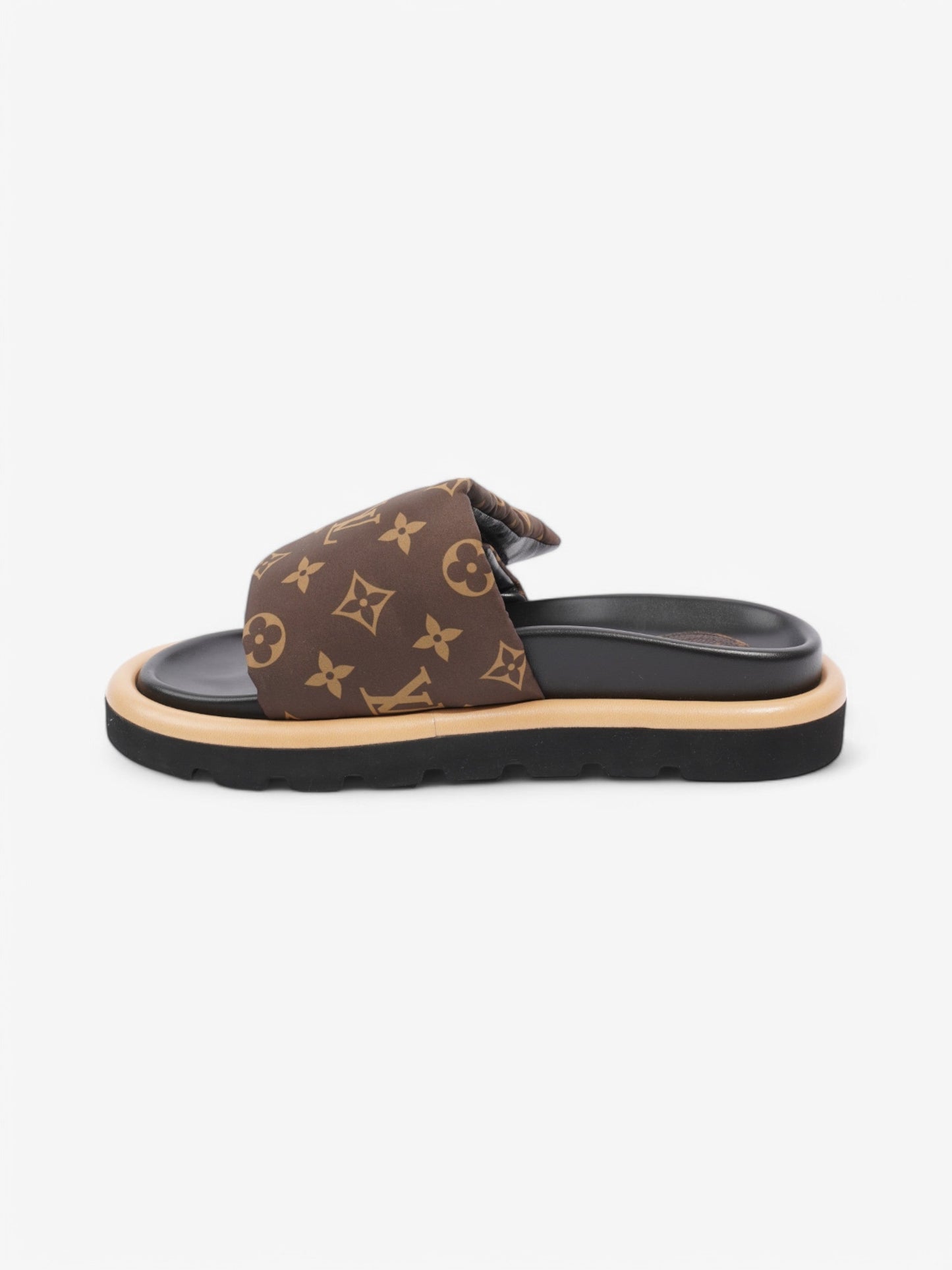 Louis Vuitton Pool Pillow Slides Brown / Beige  Nylon EU 38 UK 5