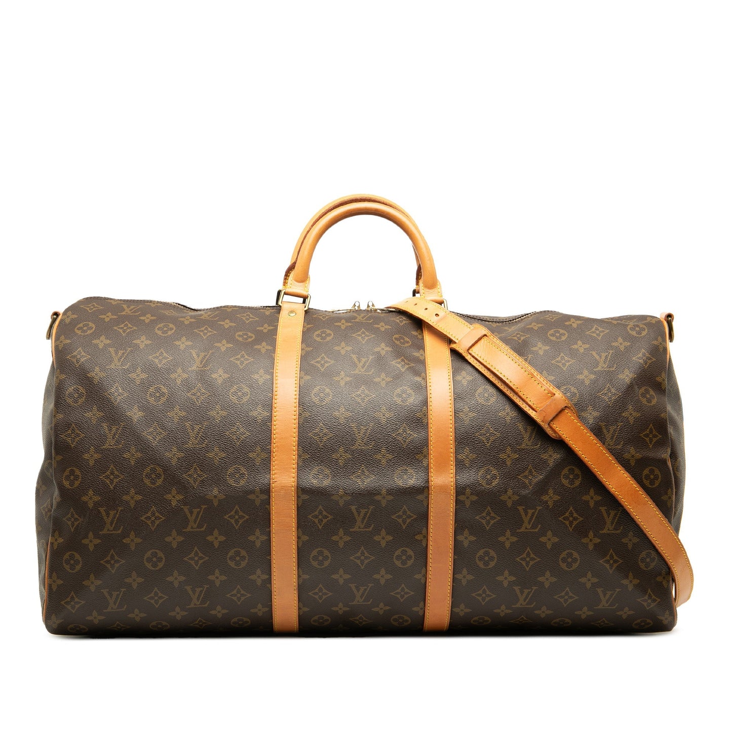 Brown Louis Vuitton Monogram Keepall Bandouliere 60 Travel Bag
