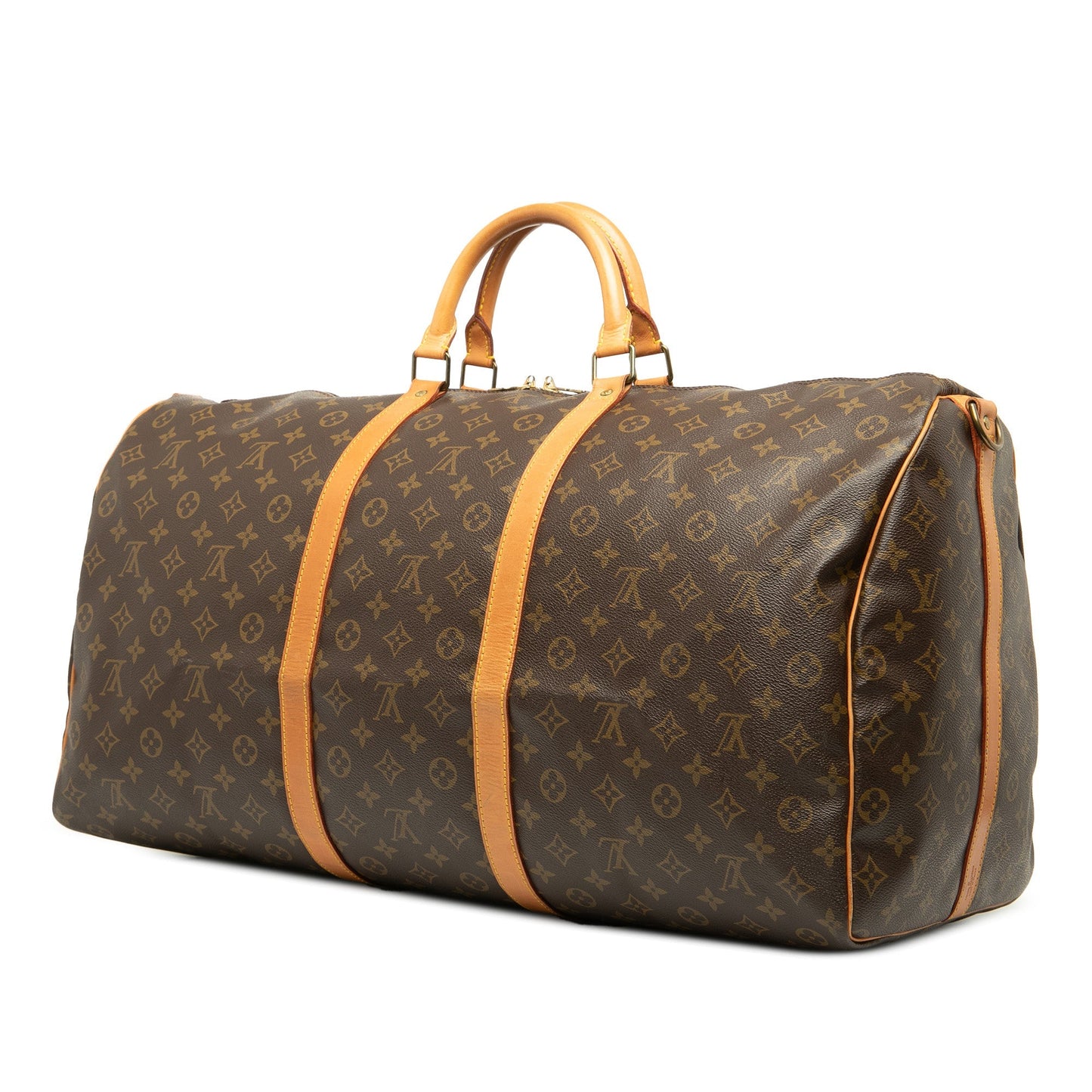 Brown Louis Vuitton Monogram Keepall Bandouliere 60 Travel Bag